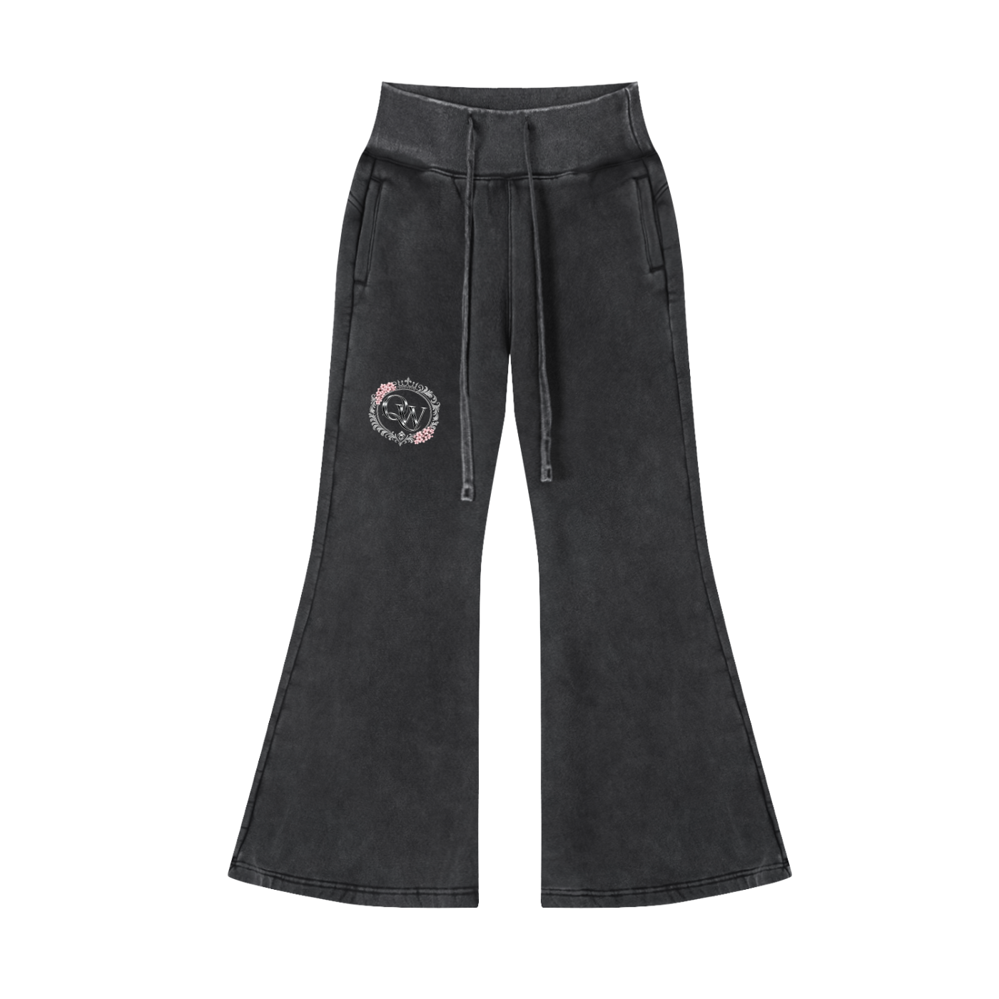 Vintage Washed Flared Fleece Pants