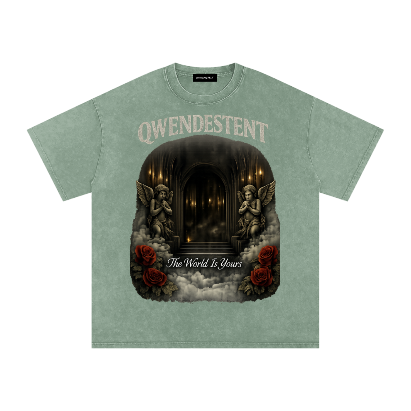 Snow Washed Oversized Cotton T-Shirt