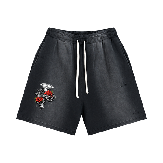 Sun Fade Distressed Shorts
