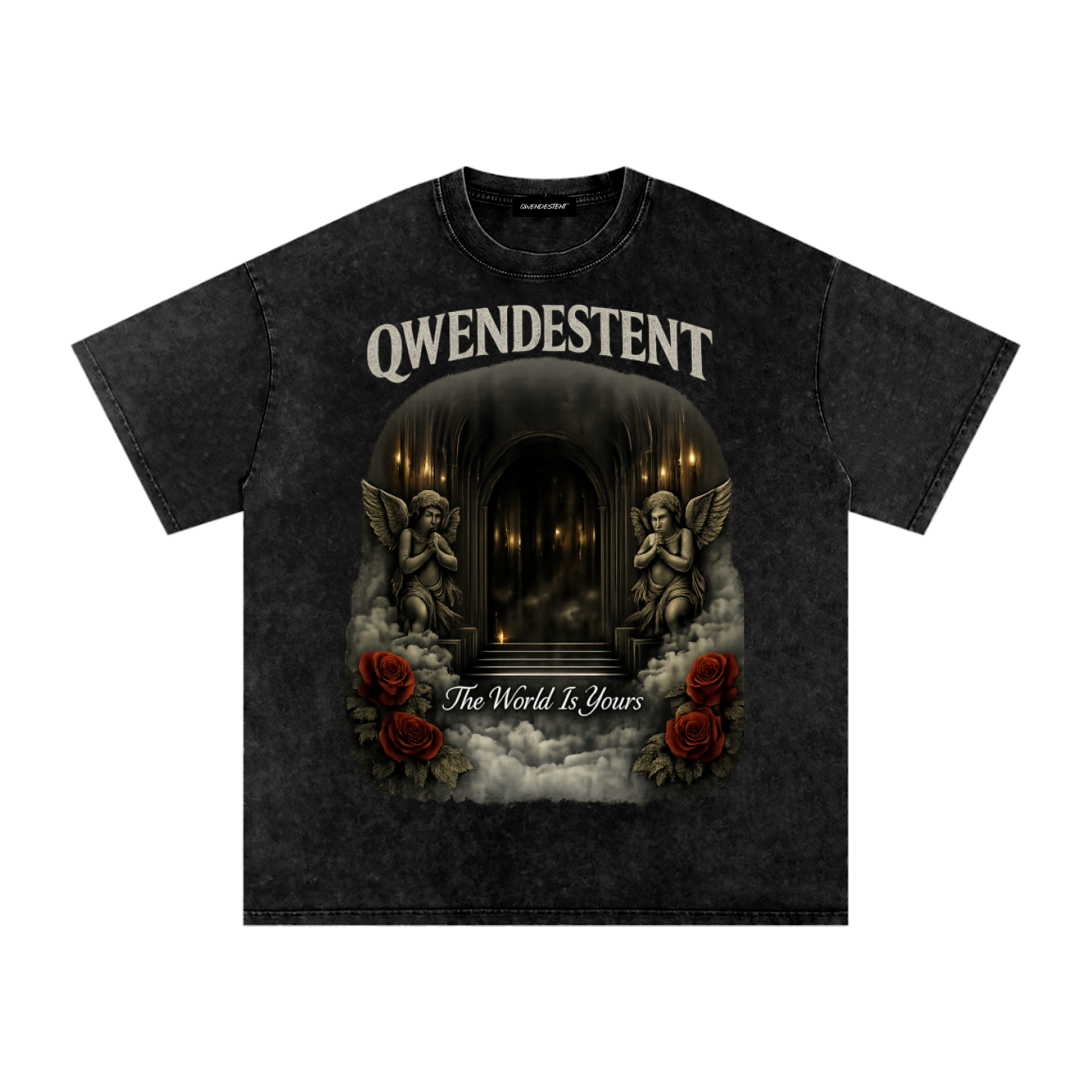 Snow Washed Oversized Cotton T-Shirt