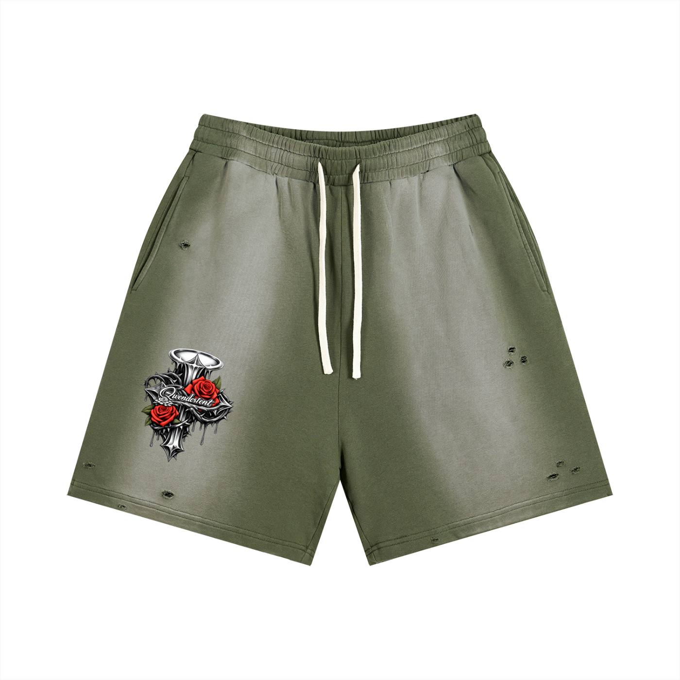 Sun Fade Distressed Shorts