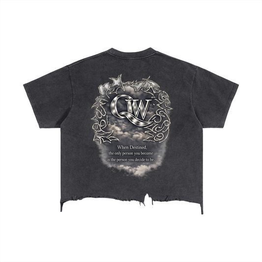 Vintage Wash Boxy Distressed Hem T-Shirt