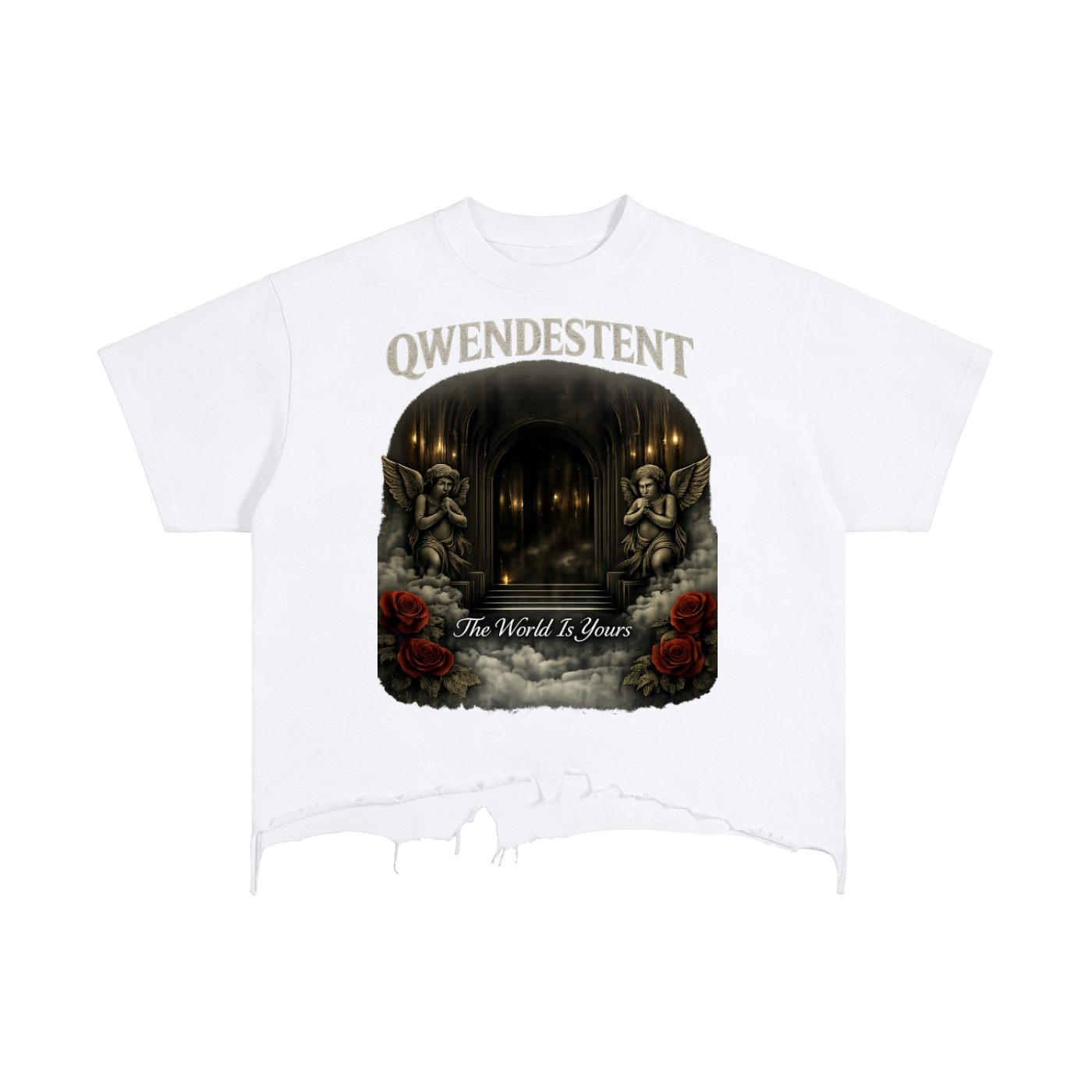 Vintage Wash Boxy Distressed Hem T-Shirt