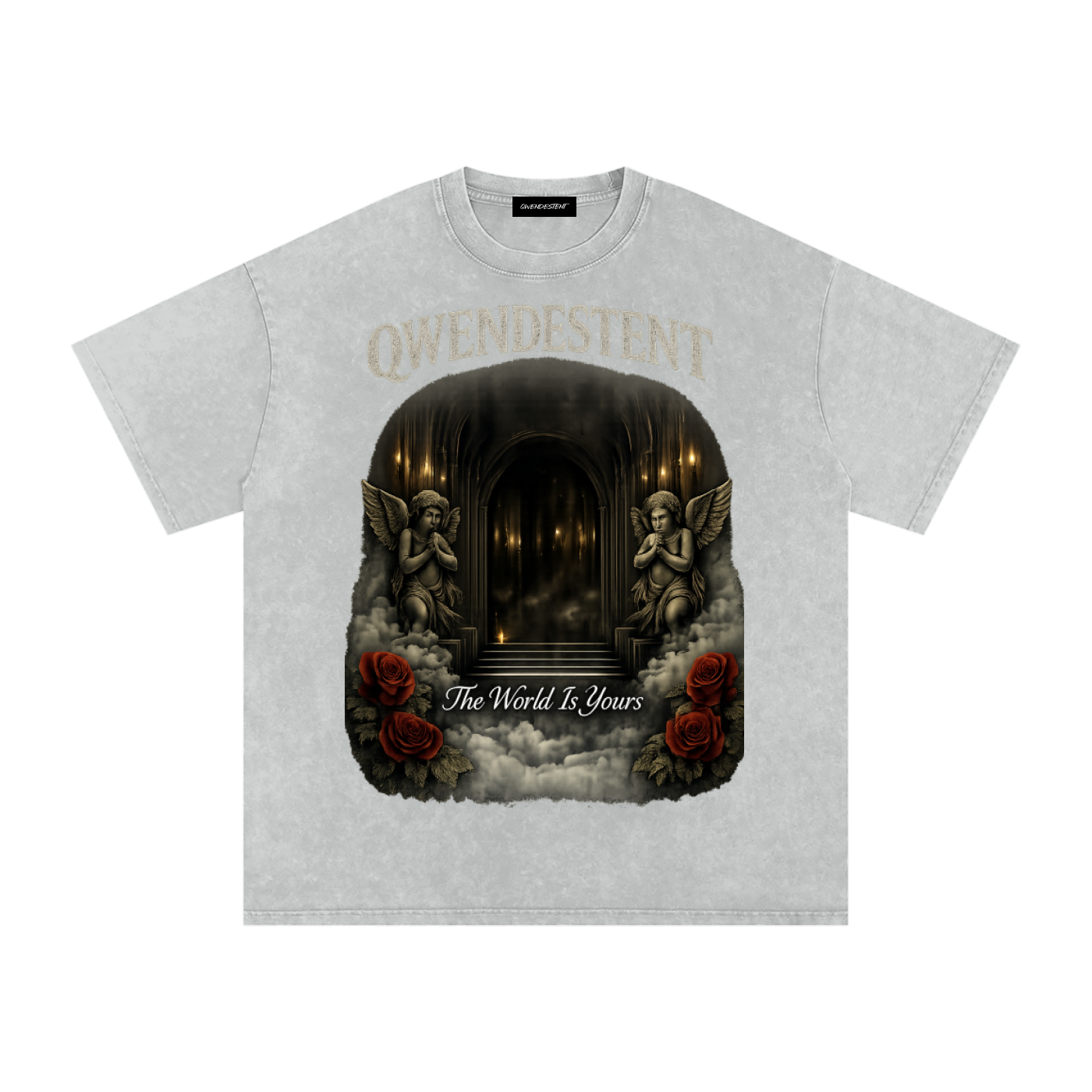 Snow Washed Oversized Cotton T-Shirt