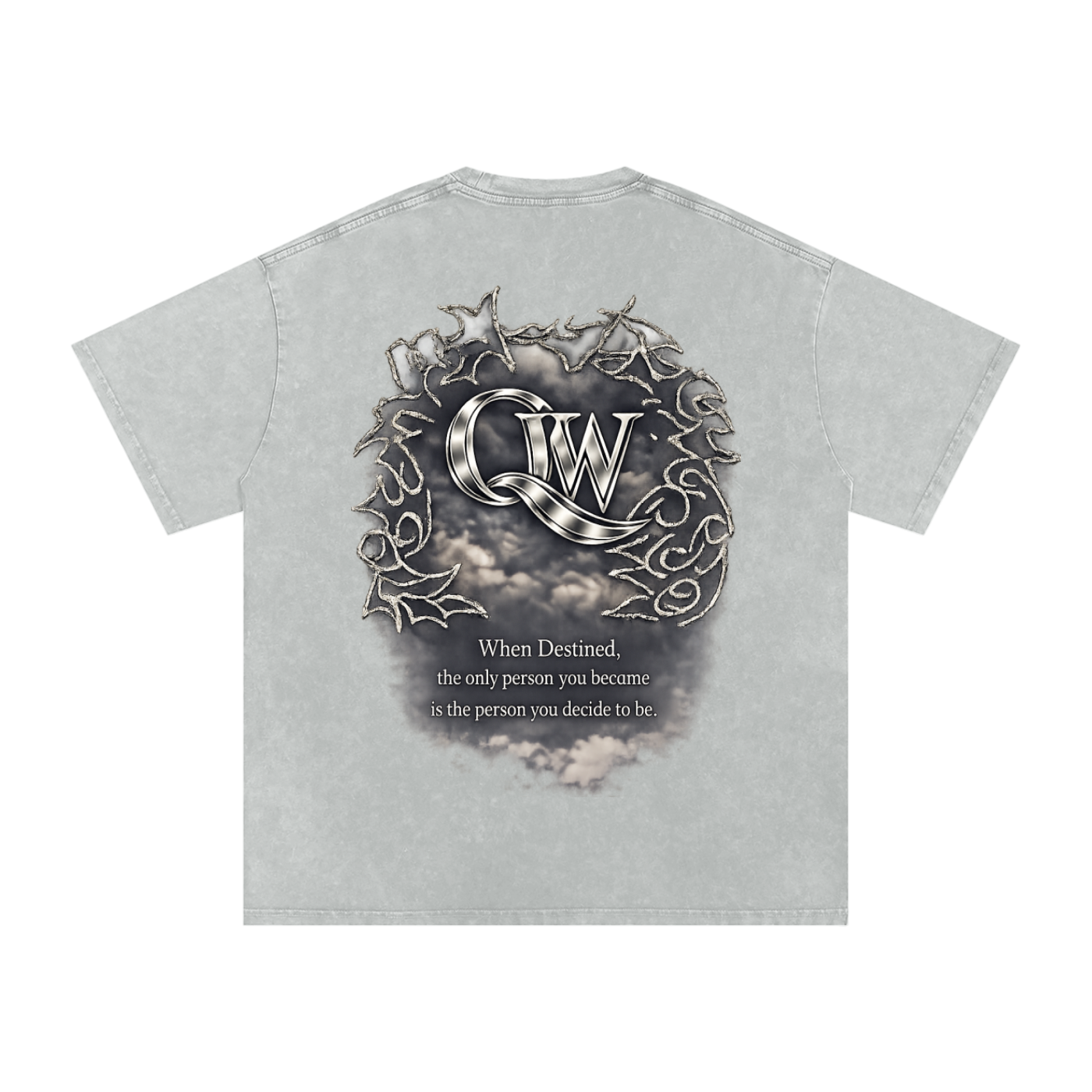 Snow Washed Oversized Cotton T-Shirt