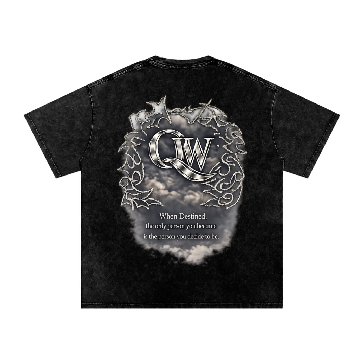 Snow Washed Oversized Cotton T-Shirt