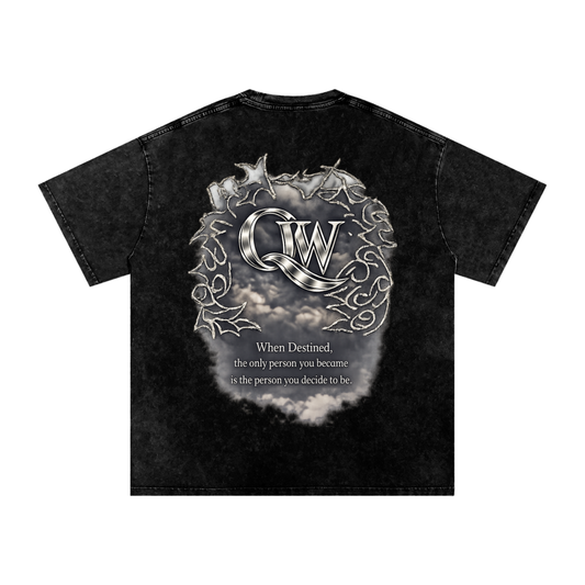 Snow Washed Oversized Cotton T-Shirt